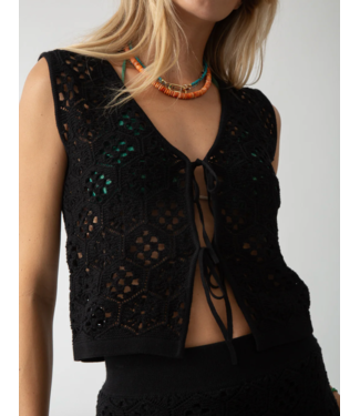 Electric & Rose Roberta Top- Crochet Onyx