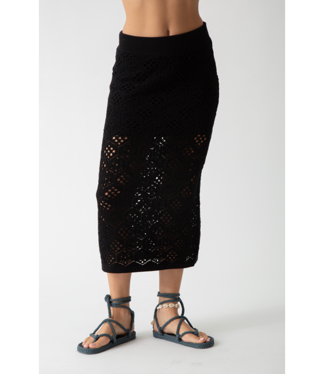 Angelina Skirt Crochet- Onyx