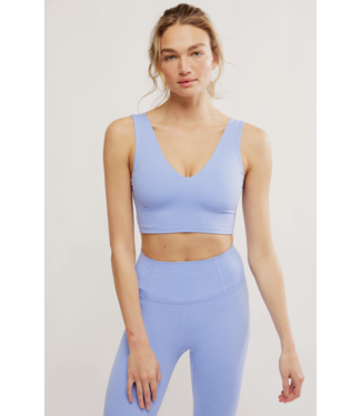 Free People Never Better Heather Crop- Blueberry Heather
