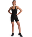 Routine Ribbed Biker Jumpsuit- Black Onyx