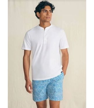 Faherty Brand SS Sunwashed Henley- White