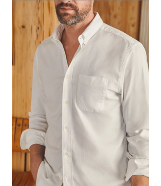 Faherty Brand Supima Oxford Shirt- Pure White
