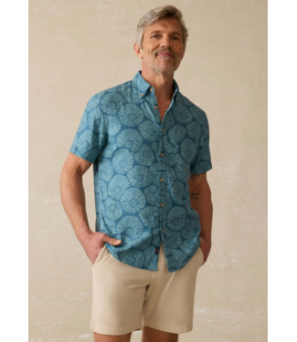 Faherty Brand SS Breeze Shirt- Stormy Sea Floral