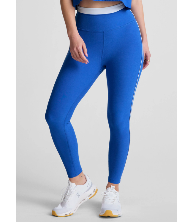 Spacedye Trophy High Waisted Midi Legging- Court Blue/Cloud White