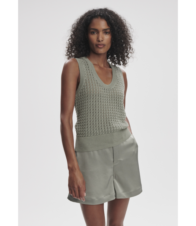 Ferns Open Knit Tank- Shadow