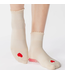 Love Ankle Grip Sock- Ivory