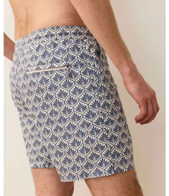 Lined Sport & Swim Short 6"- India Ink Agave Print