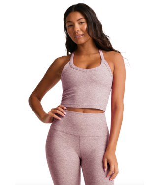 Beyond Yoga Spacedye On the Up Cropped Tank- Blush Blooms Heather