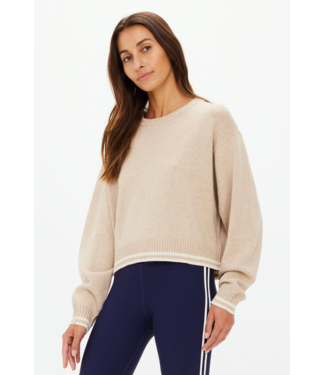 The Upside Xanthe Crew Neck Wool Sweater- Natural