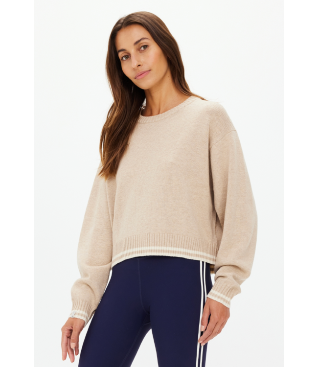 Xanthe Crew Neck Wool Sweater- Natural