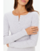 Ness Ribbed Long Sleeve Top- Grey