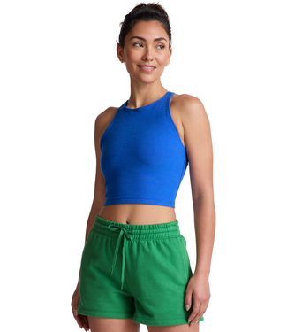 Beyond Yoga Spacedye Refocus Cropped Tank- Court Blue Heather