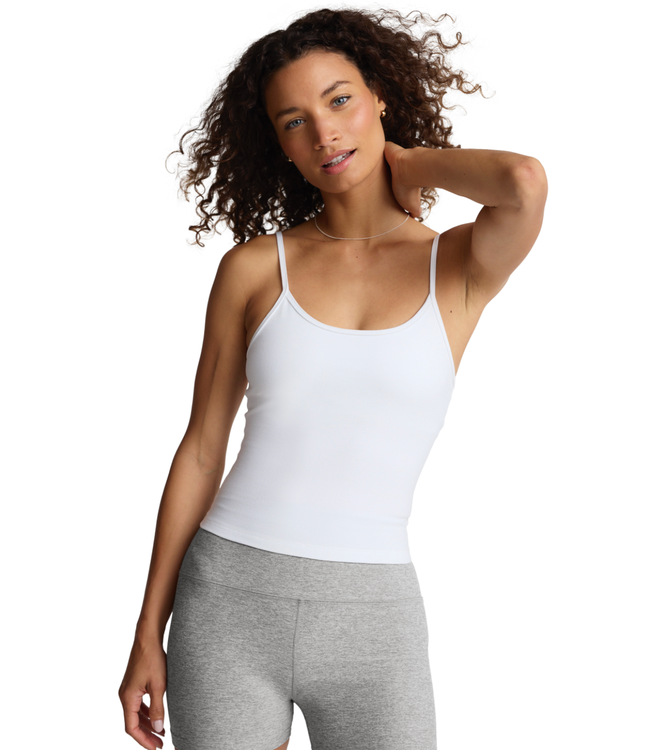 Spacedye Forever Waist Length Tank- Cloud White