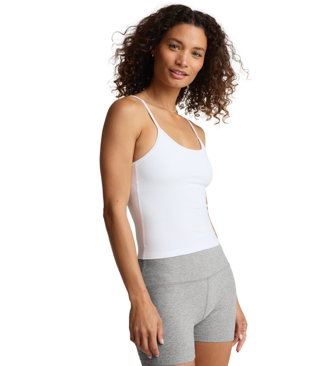 Spacedye Forever Waist Length Tank- Cloud White