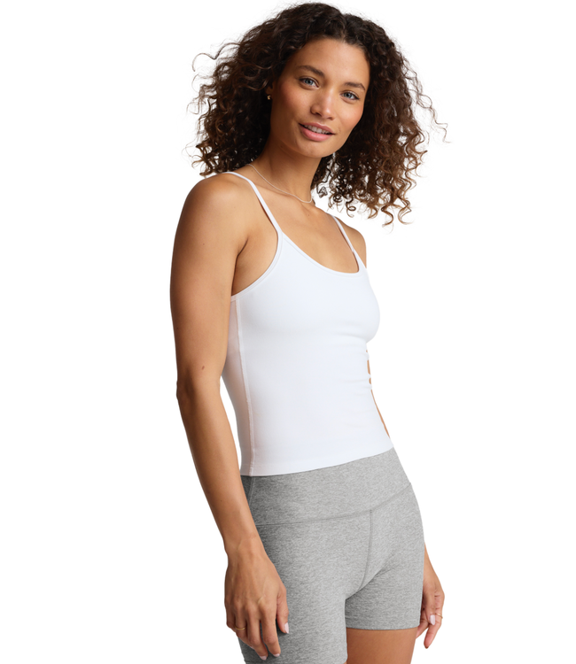 Spacedye Forever Waist Length Tank- Cloud White