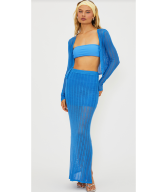 Beach Riot Ivana Pencil Skirt- Harbor Blue