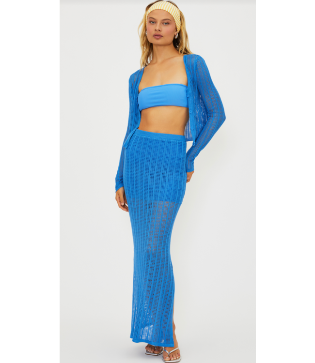 Ivana Pencil Skirt- Harbor Blue