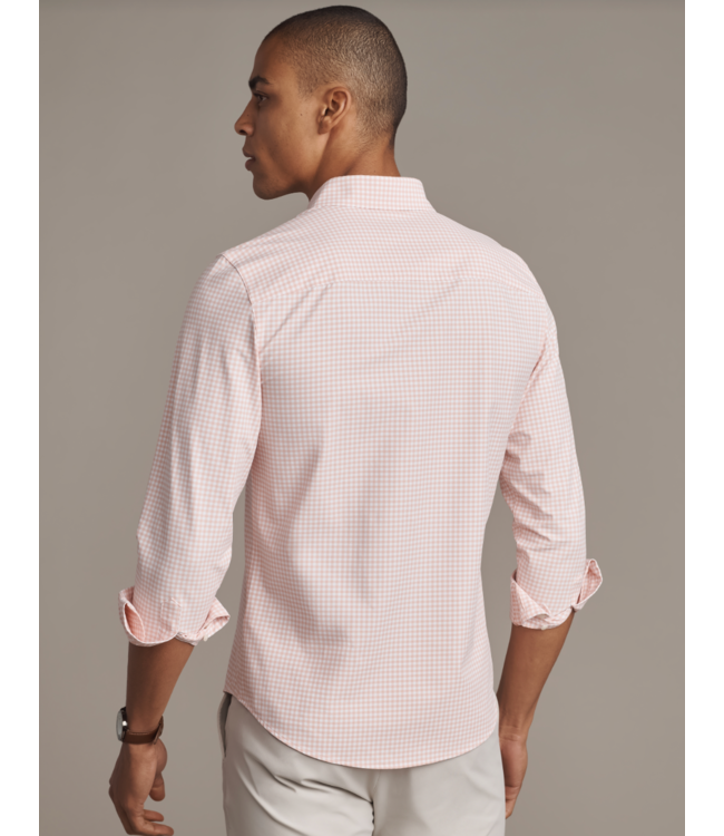 State of Mind Shirt Slim Fit-Pink Rose Gingham