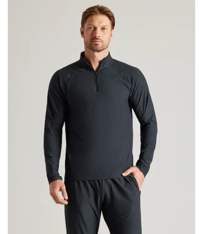 Atmosphere Midweight 1/4 Zip- True Black