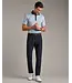 Golf Sport Polo Spread Collar- Blue Stone/ White Club Print