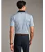 Golf Sport Polo Spread Collar- Blue Stone/ White Club Print