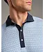 Golf Sport Polo Spread Collar- Blue Stone/ White Club Print