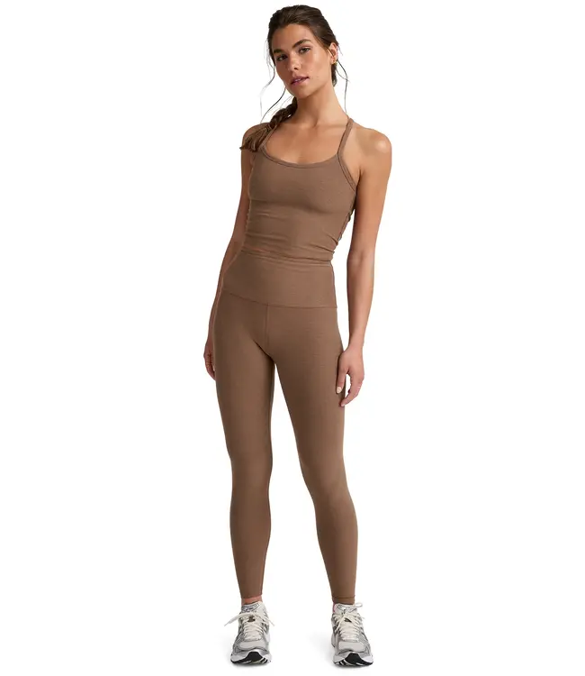 Spacedye Caught In The Midi HW Legging- True Chocolate Heather