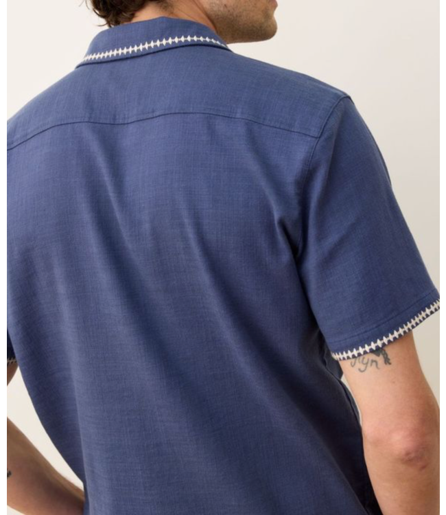 Embroidered Resort Shirt- Vintage Indigo