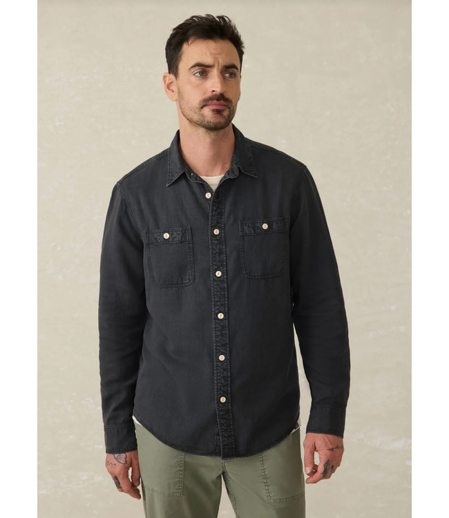 The Tried And True Chambray Workshirt- Durango Black