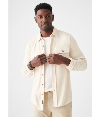 Faherty Brand Legend Sweater Shirt- Off White