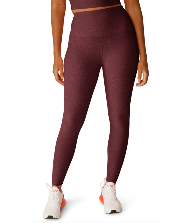 Spacedye Caught In The Midi Legging- Midnight Burgundy Heather