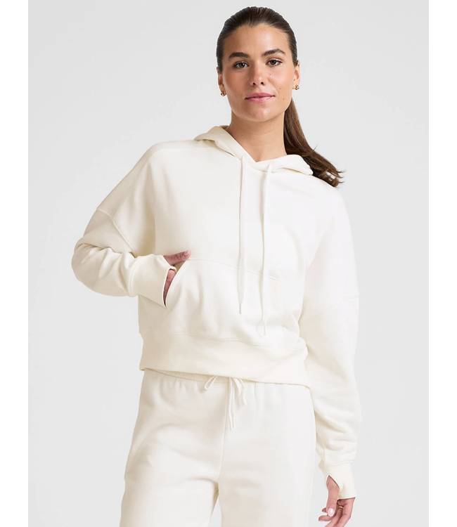 Luxefleece Cropped Hoodie- Fresh Snow