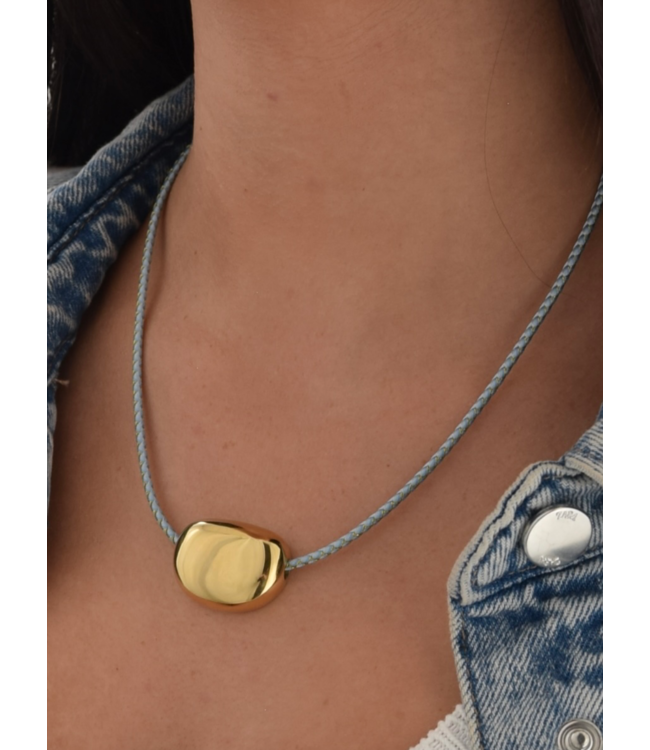 Drift Cord Necklace- Light Blue