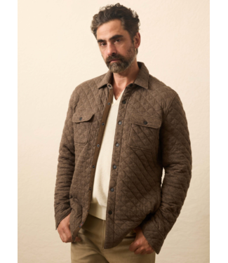 Faherty Brand Epic Quilted Fleece CPO- Mountain Branch Heather