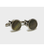 Black Pearl Cufflinks- Steel