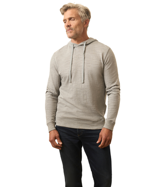 Faherty Brand Sunwashed Slub Hoodie- Lakeshore Grey