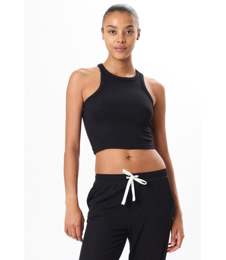 Splits59 Kiki Rib Crop- Black