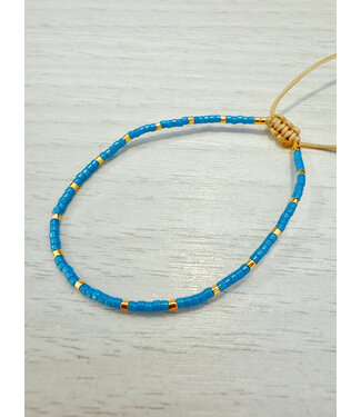 Rosamariposa Ipanema Dainty Bracelet 24k Gold Plated- Sky Blue