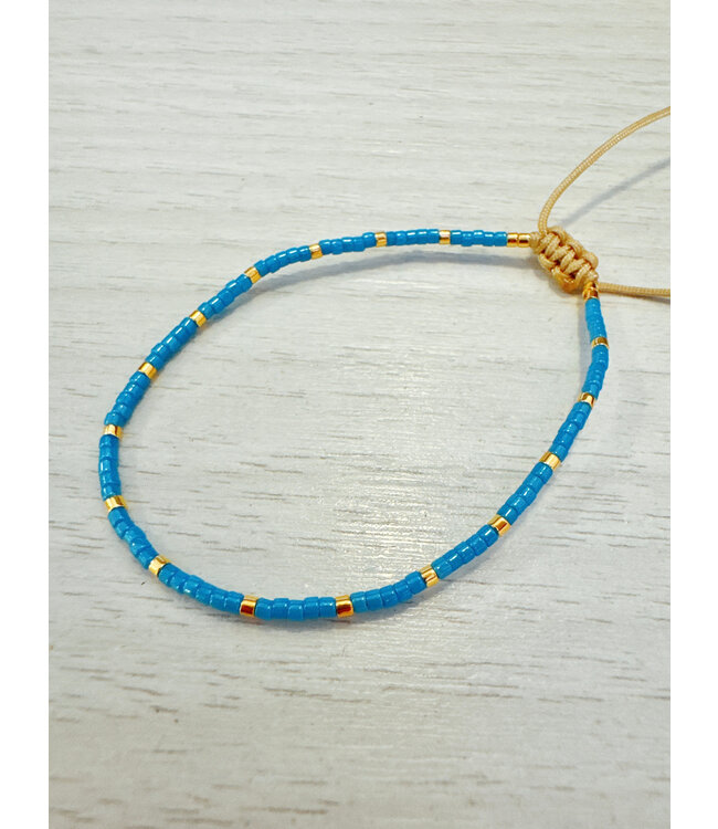 Ipanema Dainty Bracelet 24k Gold Plated- Sky Blue