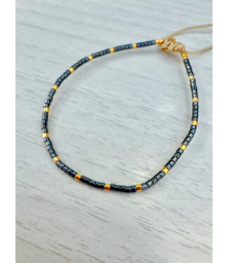Rosamariposa Ipanema Dainty Bracelet- Charcoal