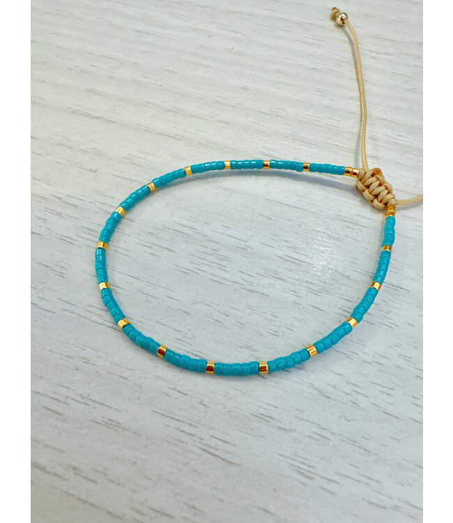 Ipanema Dainty Bracelet 24k Gold Plated- Turquoise