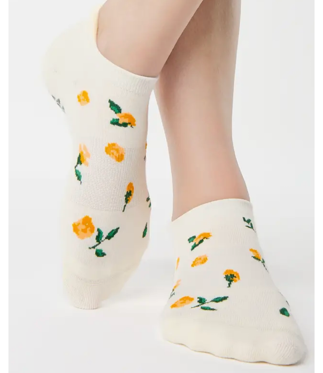 Women's Betsy Full Foot Grip Sock- Ivory