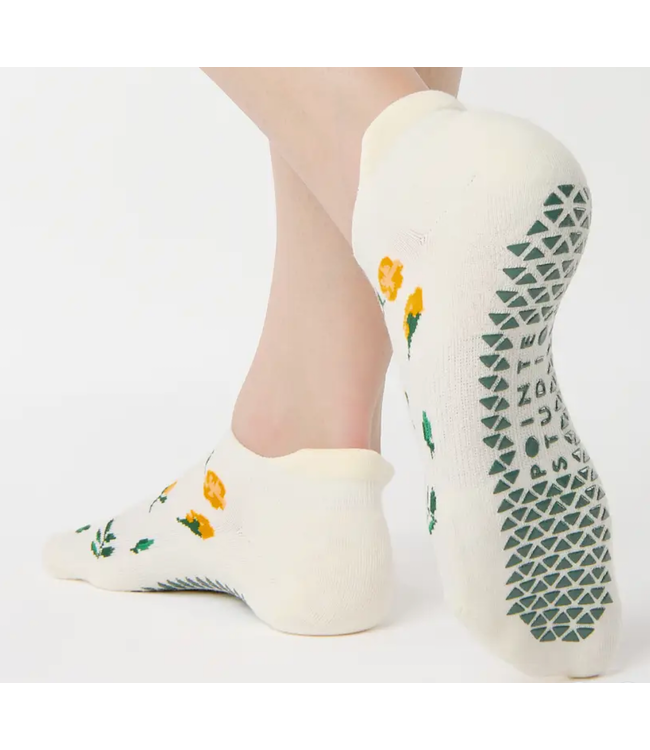 Women's Betsy Full Foot Grip Sock- Ivory