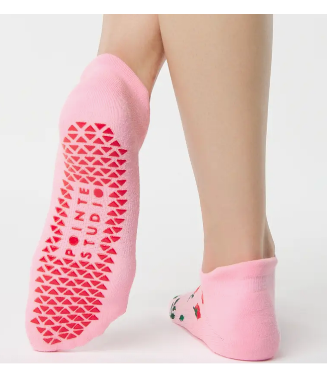 Women's Betsy Full Foot Grip Sock- Pink