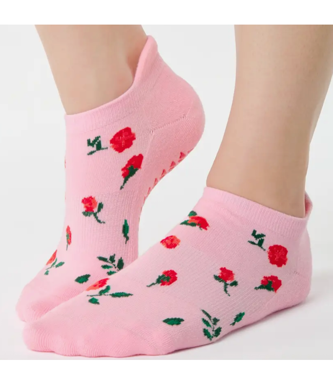Women's Betsy Full Foot Grip Sock- Pink