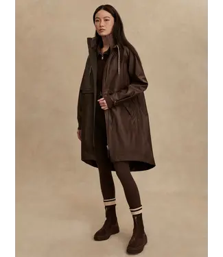 Varley Kristen Rain Coat- Dark Truffle