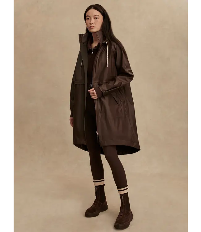 Kristen Rain Coat- Dark Truffle