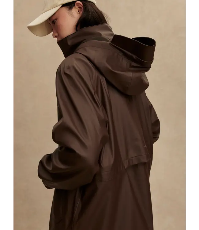 Kristen Rain Coat- Dark Truffle