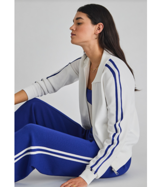 The Upside Carnaby Pari Zip Knit Jacket- White