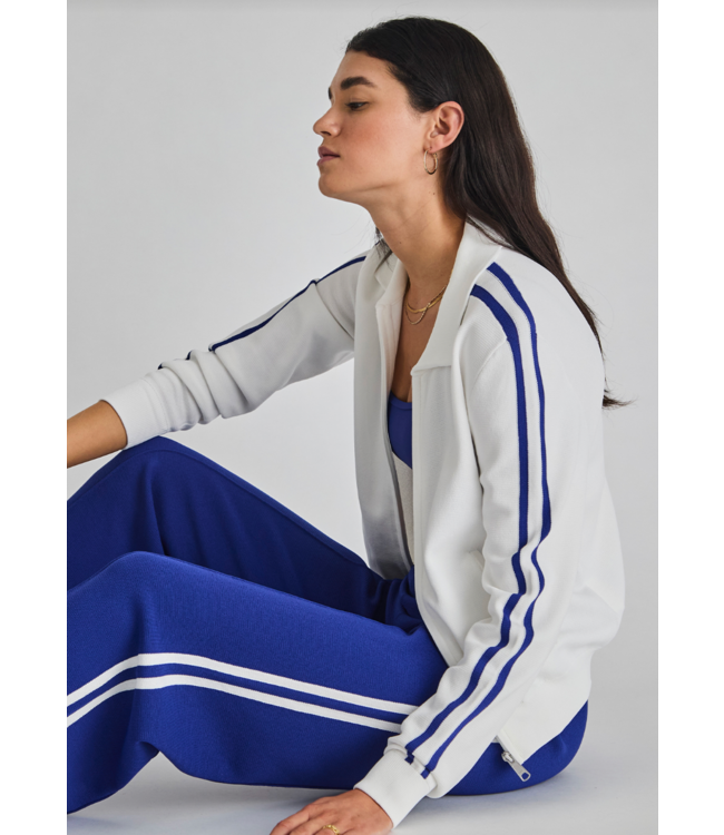 Carnaby Pari Zip Knit Jacket- White